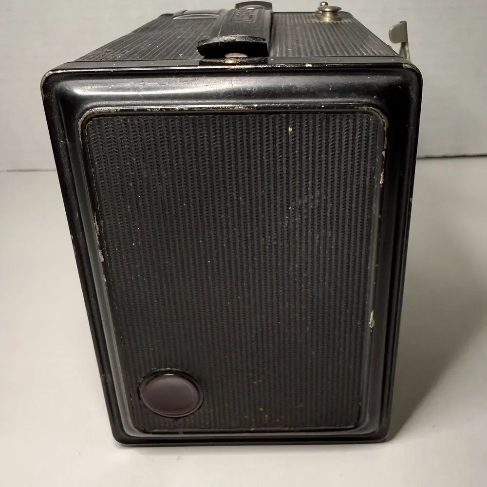 Vintage Agfa Synchro Box Camera Germany 1950s Art Deco Working Shutter